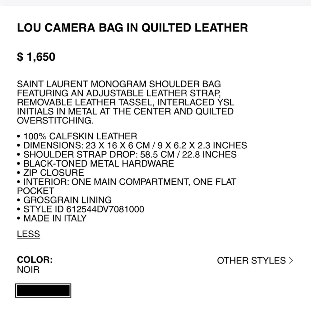 NEW SAINT LAURENT LOU CAMERA BAG - Picture 16 of 16